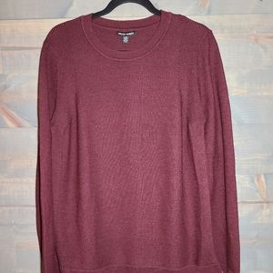 Long sleeve wine colored sweater